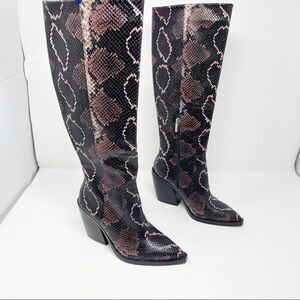 Vince Camuto Garvana Snake Tall Pointed Boots